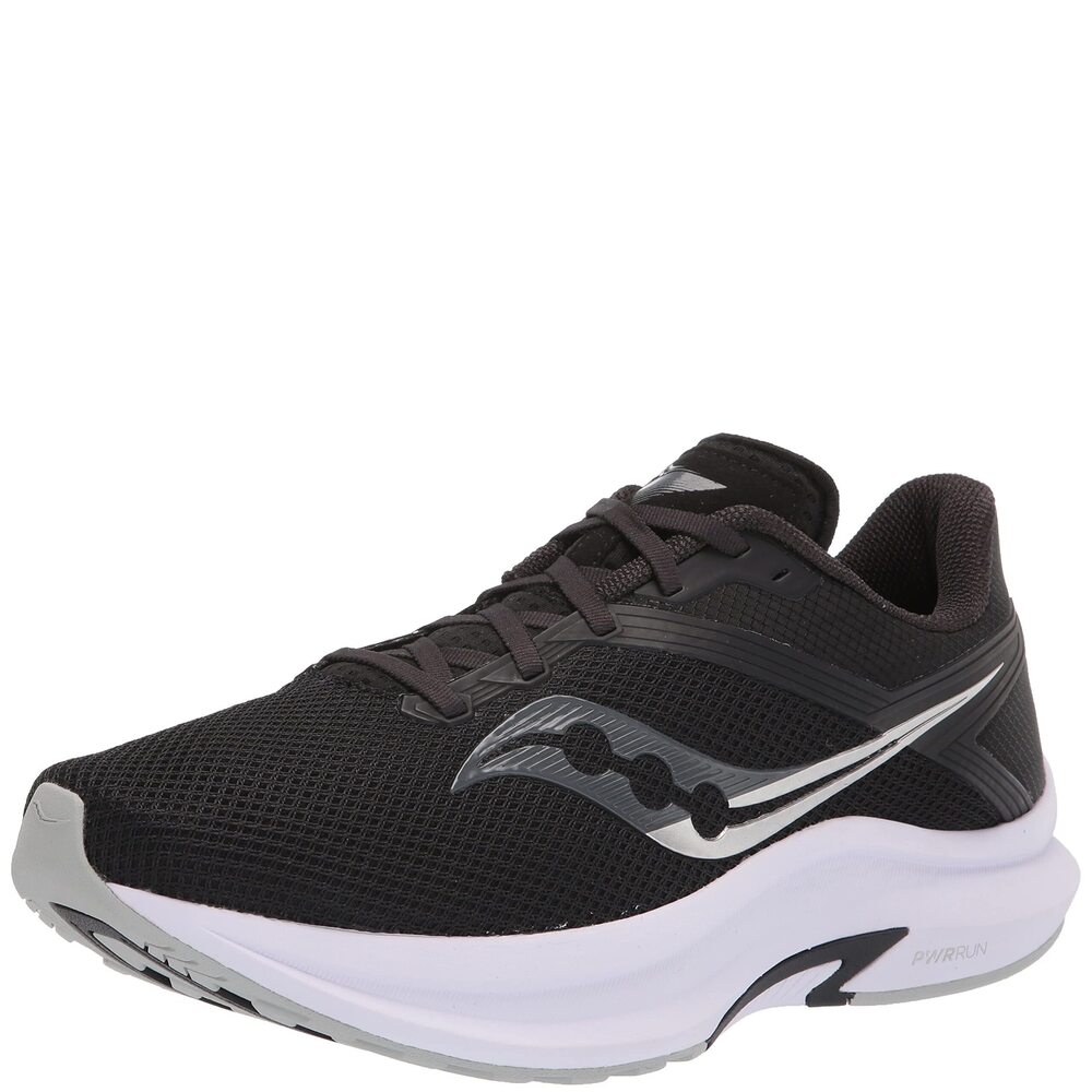 SAUCONY WOMEN'S AXON ROAD RUNNING SHOE, BLACK/WHITE, 7